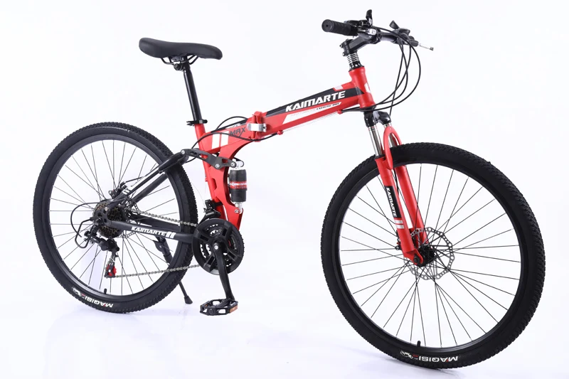 spoke wheel red Новинка, 24 дюйма, горный велосипед для женщин/мужчин, 21 скоростной складной горный велосипед, спицевое колесо/ножевое колесо, горный велосипед для взрослых - Цвет: spoke wheel red