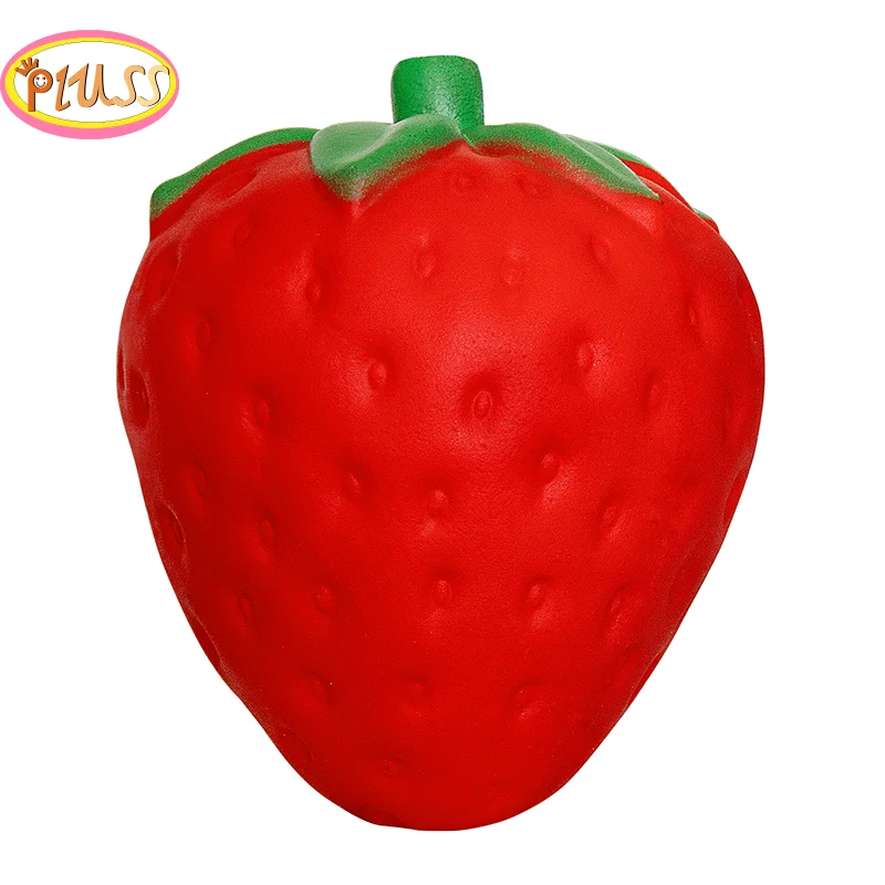 Jumbo Strawberry Fruit Cute Squishy Food Squishies Cream Scented Slow Rising Squeeze Toy Phone Strap Original Package |