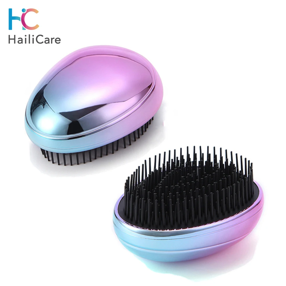 Расческа для волос с радужным градиентом 3 слойная щетина Волшебная