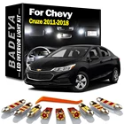 Белые автомобильные лампы BADEYA Canbus для Chevrolet Chevy Cruze 2011 2012-2017 2018, светодиодный внутренний купол, карта багажника, номерной знак, комплект светильник