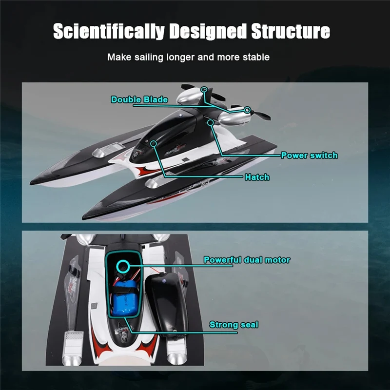 Wecute 2020 новая 2 4 GHz RC лодка высокая скорость яхта Детская Игрушка Лодка долгий