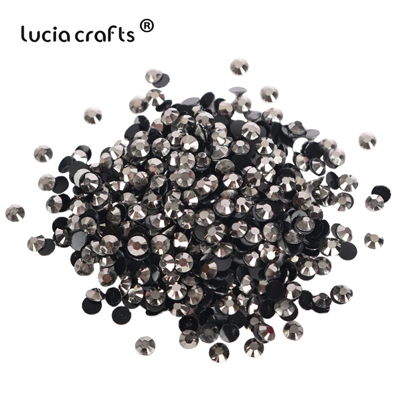Lucia crafts 4 мм 1000 шт./лот SS16 стразы из смолы с плоской задней стороной DIY наклейки для