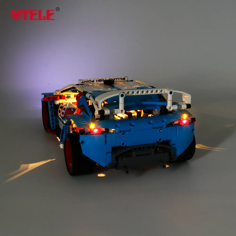 MTELE брендовый светодиодный светильник для 42077 Technic серии ралли автомобильный светильник ing комплект совместим с 20077(не включает модель