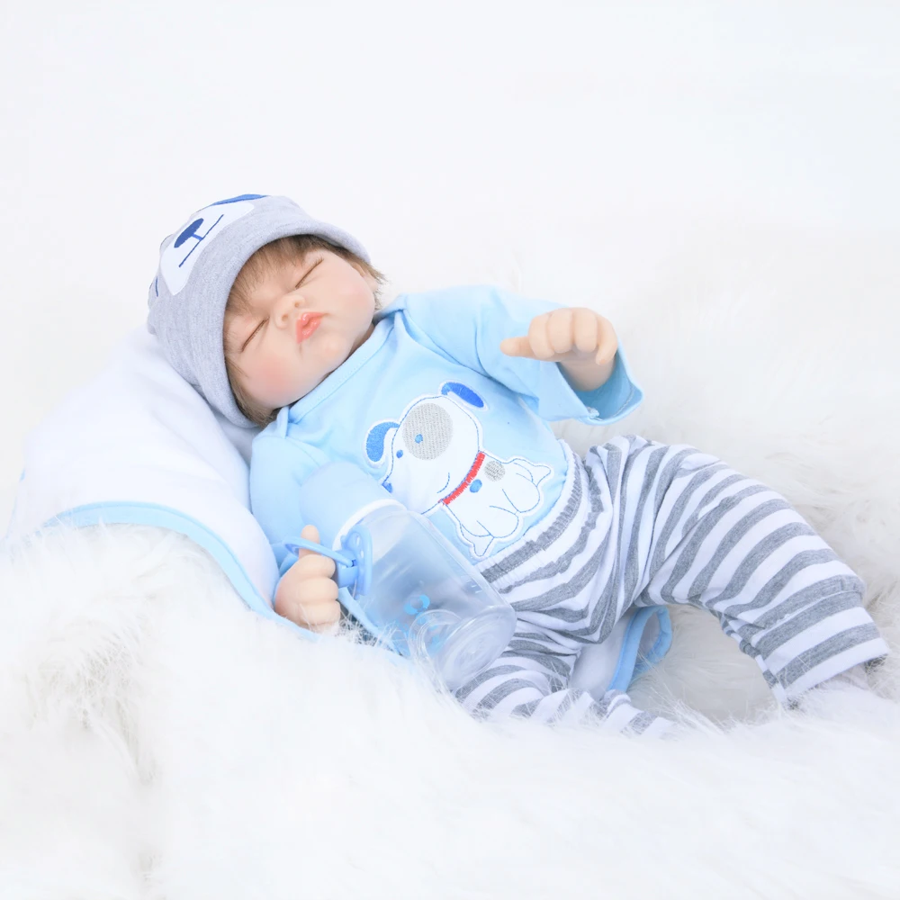 Новый стиль милая кукла Bebe Reborn Реалистичная Спящая для новорожденных с закрытыми