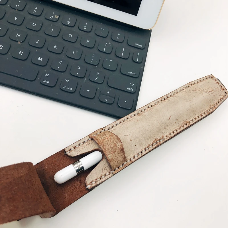 Ручная работа кожаный футляр для ручки Apple Pen 2 портативный Эластичный ремень