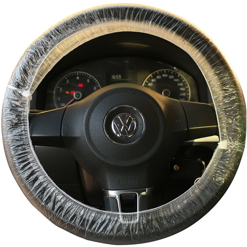 

100PCS Universal Car Elastic Disposable Steering Wheel Cover Waterproof Anti-dust Accessories For Auto Car Truck