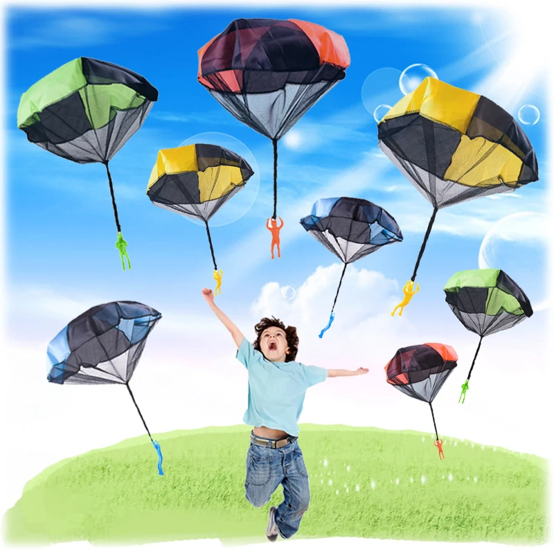 

5pcs/lot Hand Throw Soldier Parachute Toys Indoor Outdoor Games for Kids Mini Soldier Parachute Fun Sports Educational Toy Gifts
