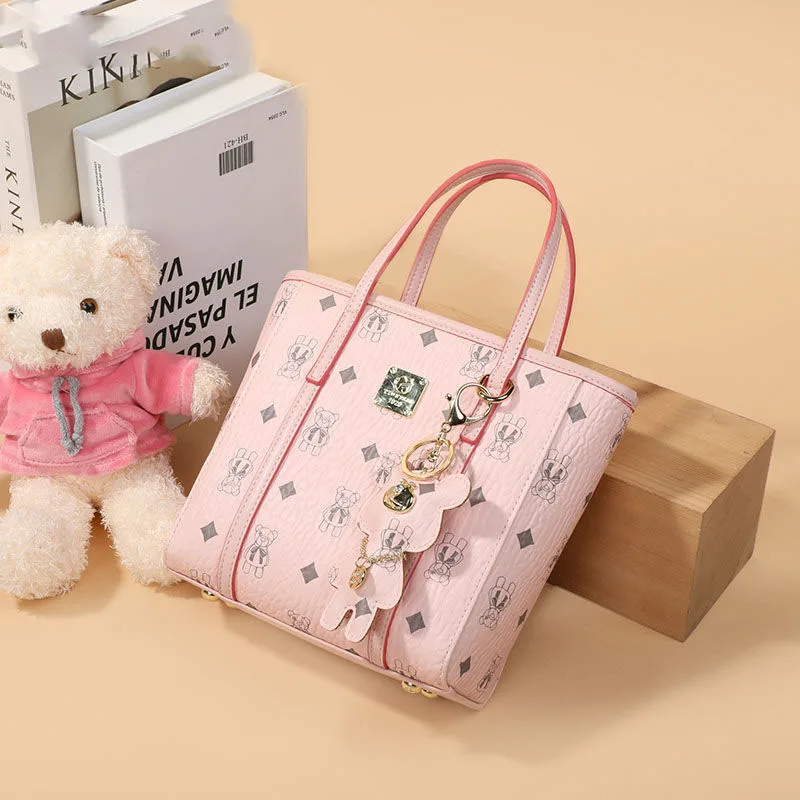 

New pink small portable bucket bag female net red tide wild one-shoulder messenger small bag