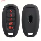 Чехол для ключа с 5 кнопками для Hyundai Kona Veloster i30 Ix35 Solaris Azera Elantra greatsanta Fe, силиконовый чехол для пульта дистанционного управления