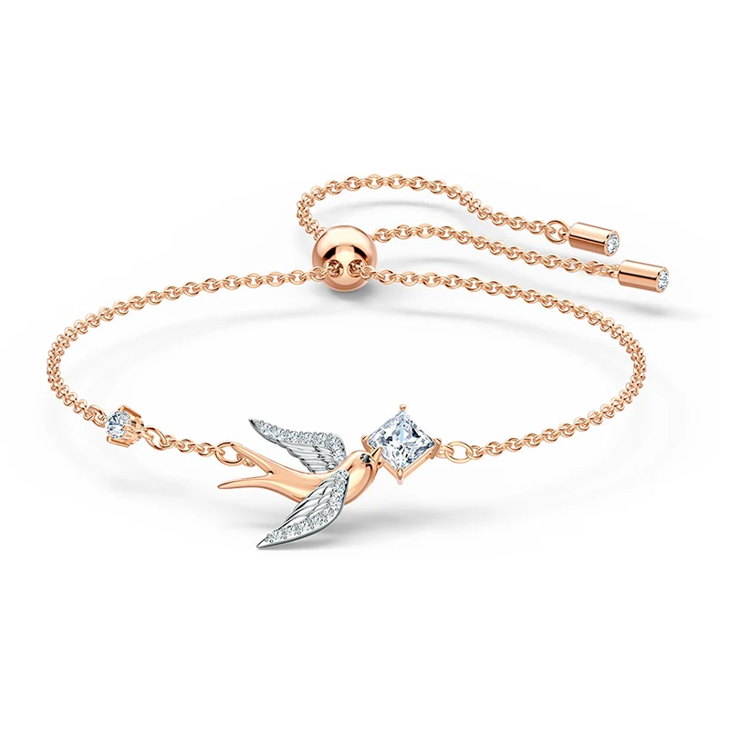 Новинка 2021 блестящий и очаровательный браслет-мессенджер с птицами модные