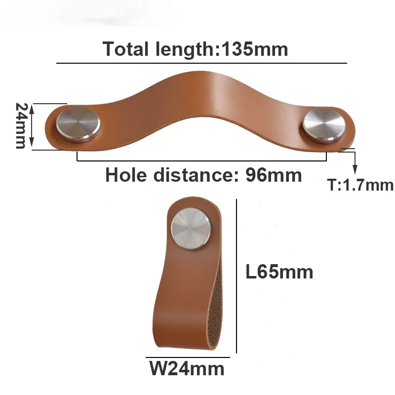 

32 Colors Nordic Kitchen Handles Door Pulls Gold Wardrobe Cupboard Furniture Drawer Cabinet Knobs Artificial Leather