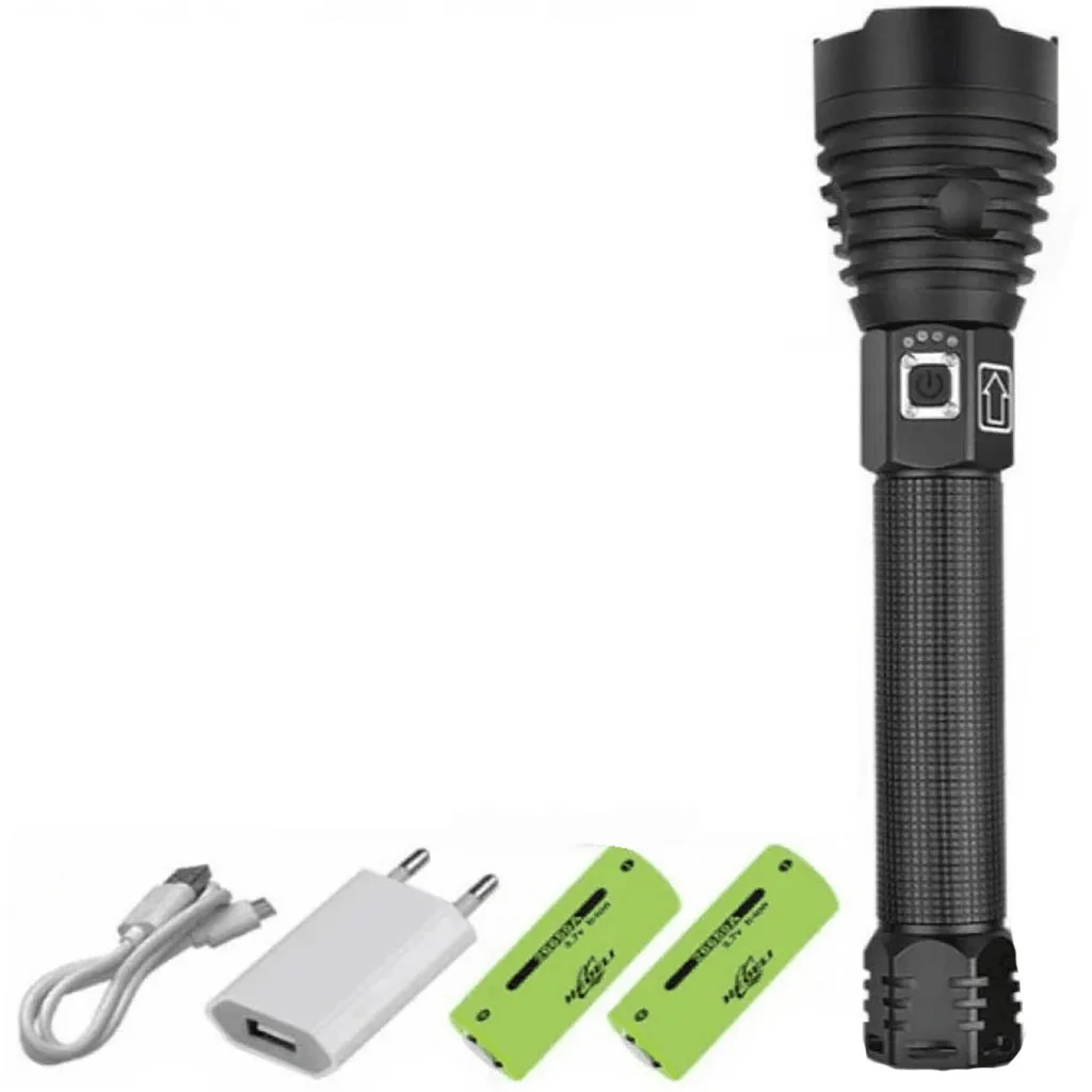 Светодиодный USB мощный 2500 люменов XHP90 Zoom фонарик Перезаряжаемый Фонарь налобный