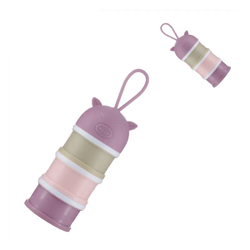 Infant Feeding Milk Powder Bottle Portable Baby Food Storage Container 3 Grid Essential Cereal Cartoon Boxes Practical Box