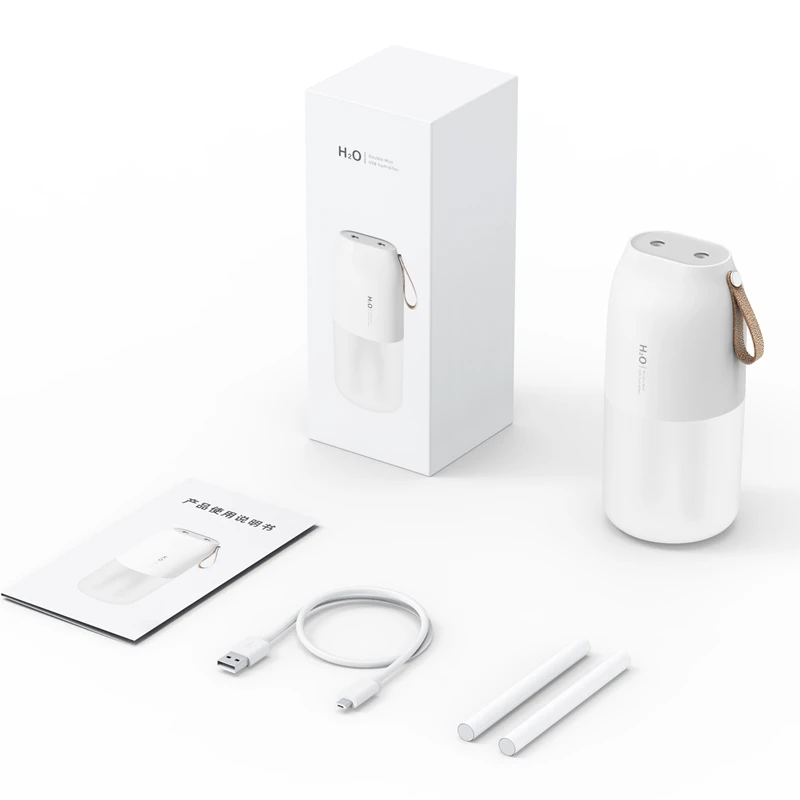 

2 Nozzles Wireless Air Humidifier Portbale Aroma Diffuser 2000mAh Battery Rechargeable Umidificador Essential Oil Humidificador