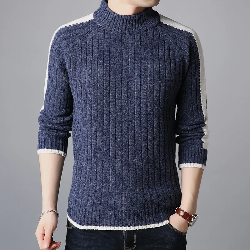 Мужской свитер большого размера вязаный пуловер свитеры для мужчин кашемировая