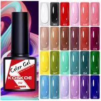 koskoe 8ml nail gel polish semi permanent uv led lamp glitter for manicure set nail art nail base top coat gel varnishes