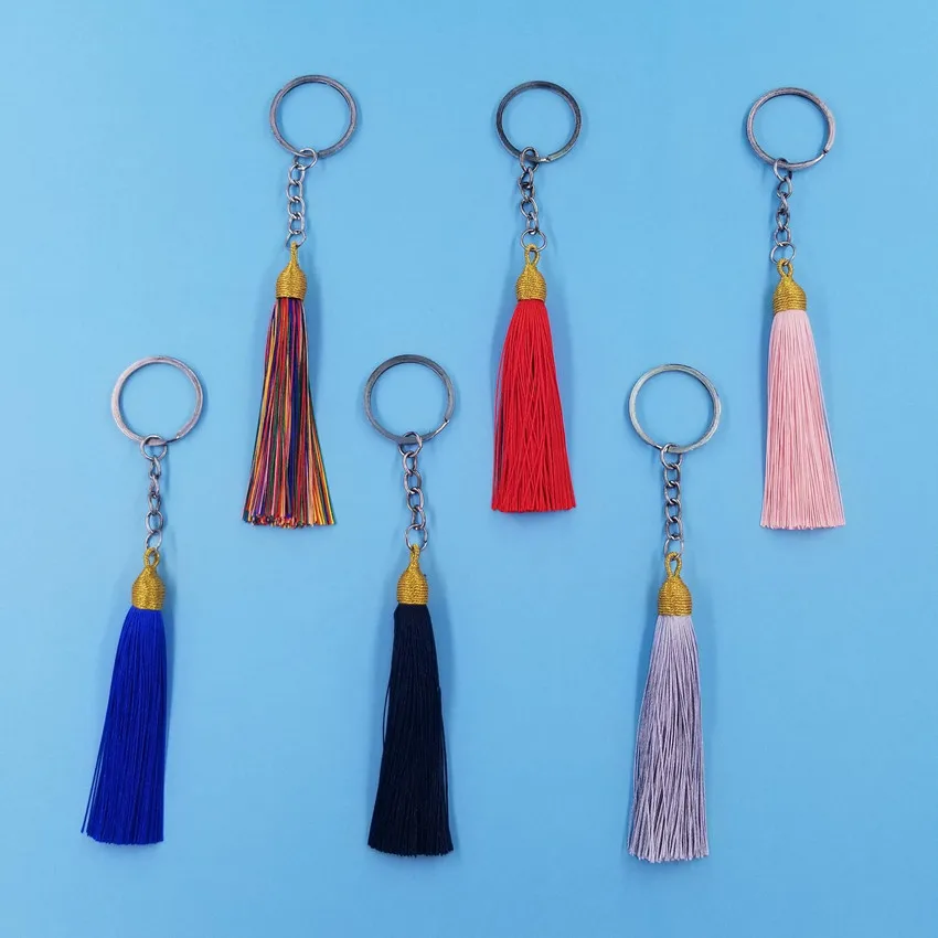 Черный красный богемский брелок с кисточками женская сумка на плечо рюкзак