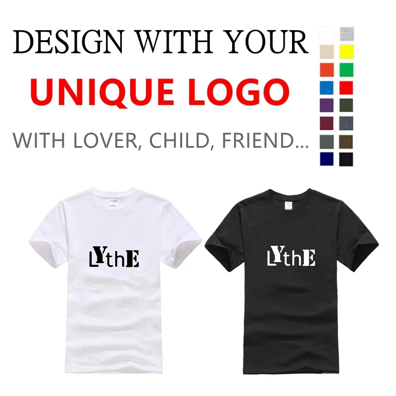 Мужская и женская хлопковая Футболка с логотипом бренда вашего собственного