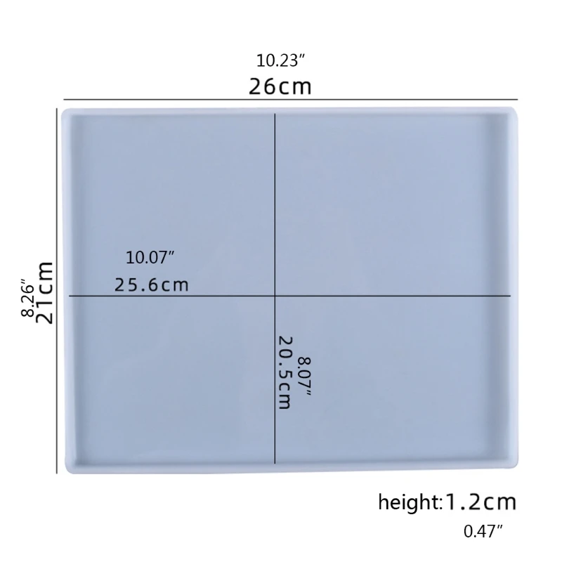 

13MC Rectangle Serving Board Crystal Epoxy Resin Mold Coaster Tray Silicone Mould DIY Crafts Fruit Dish Cup Mat Home Decorations