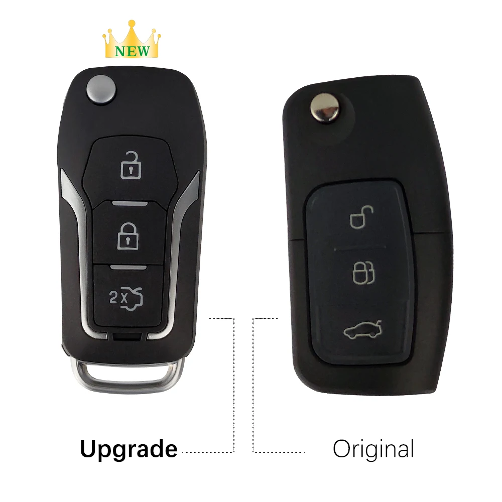 OkeyTech откидной складной ключ с 3 кнопками модифицированный чехол для пульта