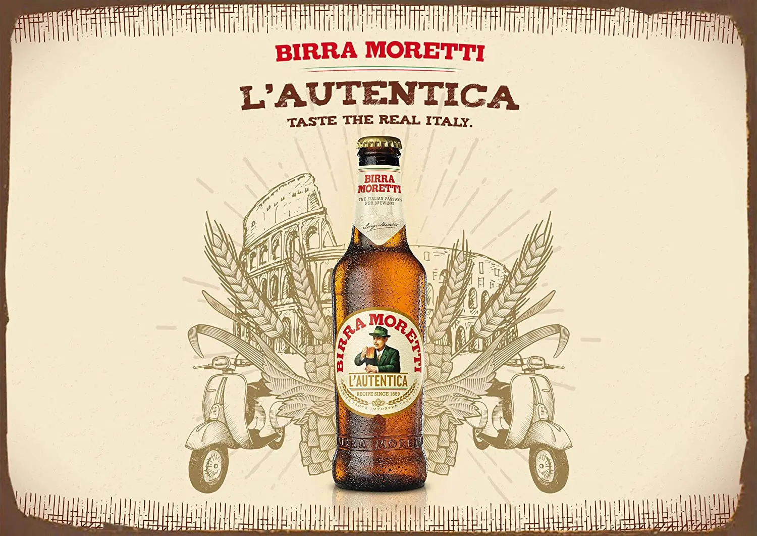 

SIGNCHAT Birra Moretti Italian Beer Vintage Tin Sign Style Metal Advertising Wall Plaque Sign Wall Decoration Metal SignSP14