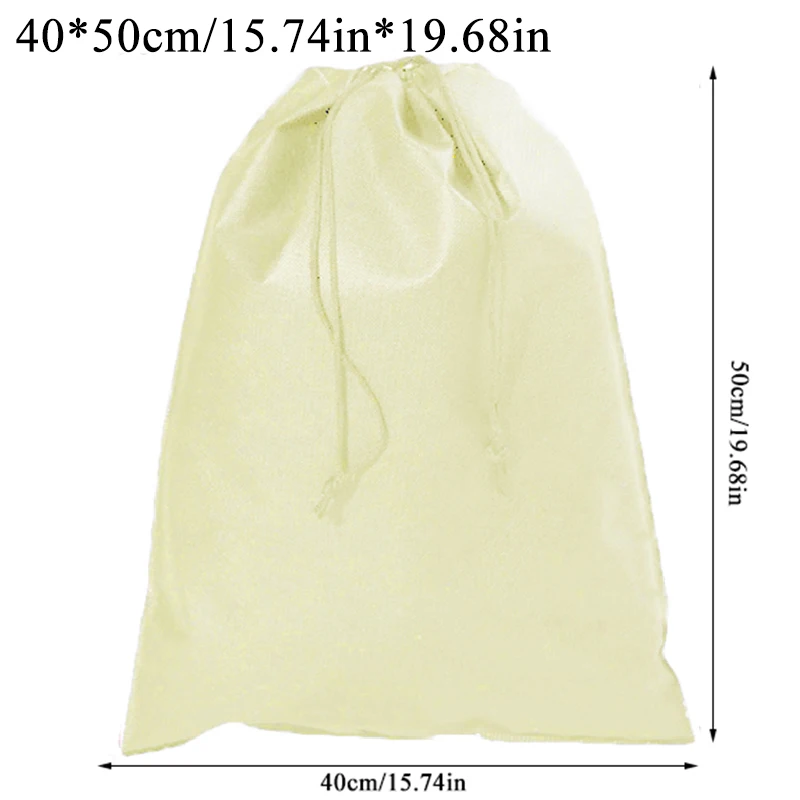 beige 40 50cm Многоразовые нетканые сумки для покупок на шнурке, эко складные сумки для продуктов, женские и мужские дорожные сумки для покупок, сумки для хранения на заказ - Цвет: beige 40 50cm