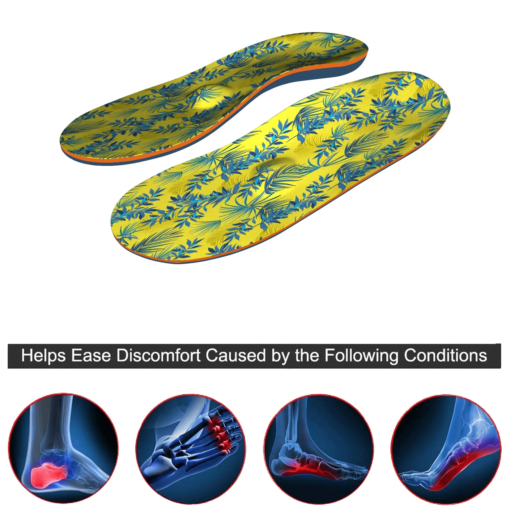 Original Arch Support Insoles,Lighten Back Pressure and Plantar Fasciitis,Orthopedic Insoles Men and Women Flat Foot