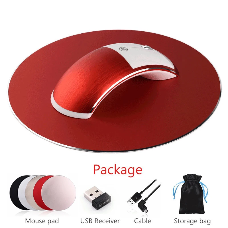 Red 2,4G USB Беспроводная+ Bluetooth мышь перезаряжаемая Бесшумная игровая мышь для Macbook lenovo hp Dell Asus ноутбука ПК Компьютерные мыши - Цвет: Red