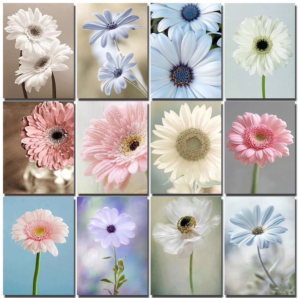

Diamond Embroidery Daisy Mosaic Rhinestones Full Square Diamond Painting Flower Cross Stitch Handicraft Home Decoration