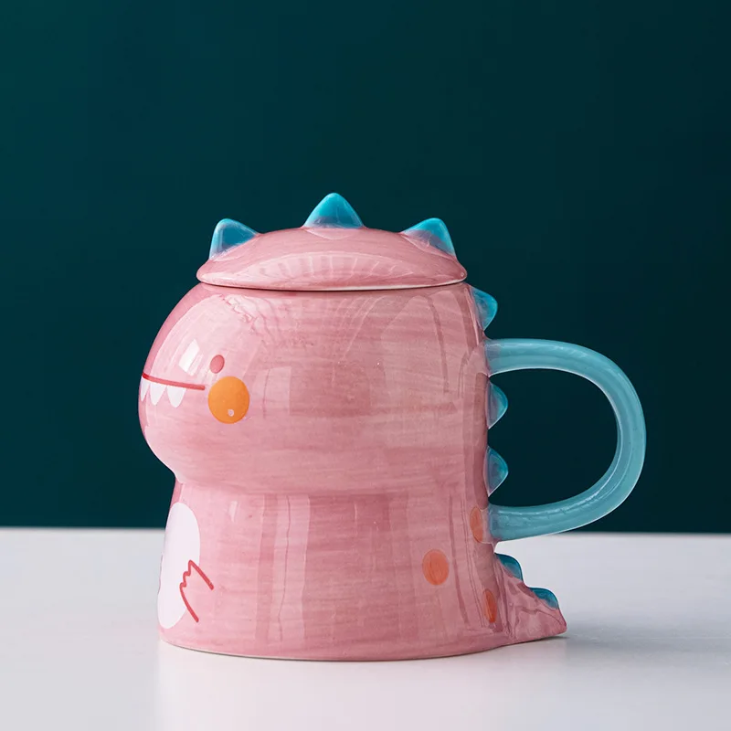 

Water Cup Cute Dinosaur Cartoon Personality Mug Breakfast Milk Cup Creative Ceramic Water Cup