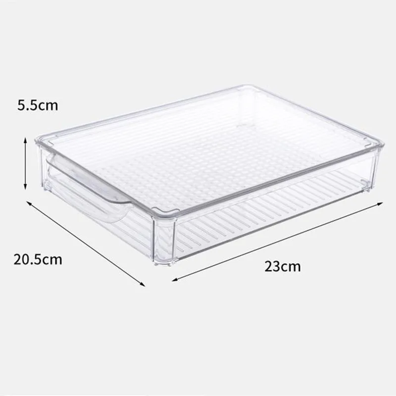 

1pc Fridge Dumpling Storage Box Tray Single Layer Plastic Food Container Box for Dumplings Wonton Fresh-keeping Frozen Organizer
