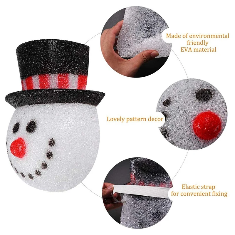 

2 PC Christmas Snowman Porch Lampshade Outdoor Christmas Decorations
