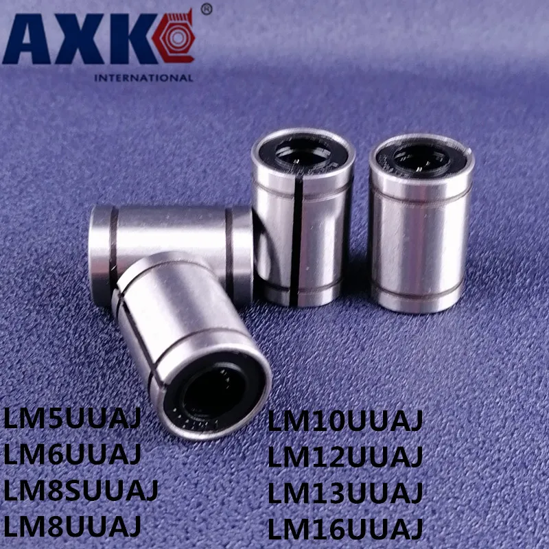 

10 шт. LM5UUAJ LM6UUAJ LM8SUUAJ LM8UUAJ LM10UUAJ LM12UUAJ LM13UUAJ LM16UUAJ Линейный шарикоподшипник втулка для 3D-принтера ЧПУ Запчасти