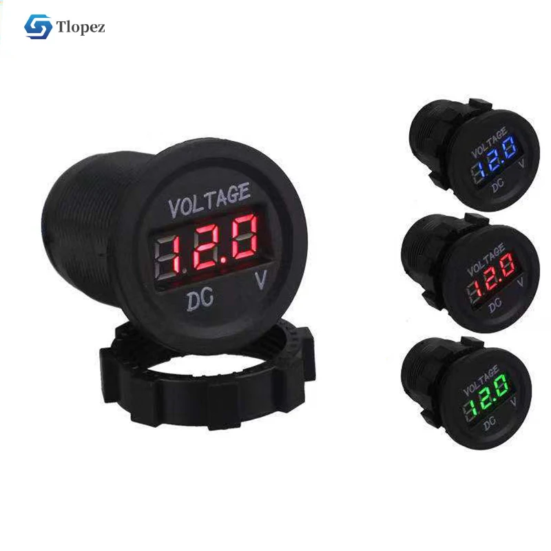 

6-30V LED Digital Display Voltmeter USB Charger DC Voltage Gauge Meter for Car Auto Motorcycle Universal Waterproof