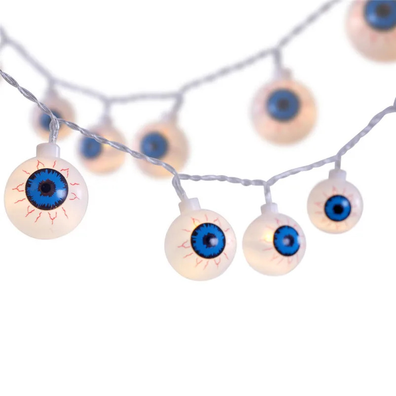 

СВЕТОДИОДНАЯ Гирлянда для глазного яблока, гирлянда для Хэллоуина, украшение для дома на Хэллоуин, 10 светодиодов, светодиодные украшения 40 ...