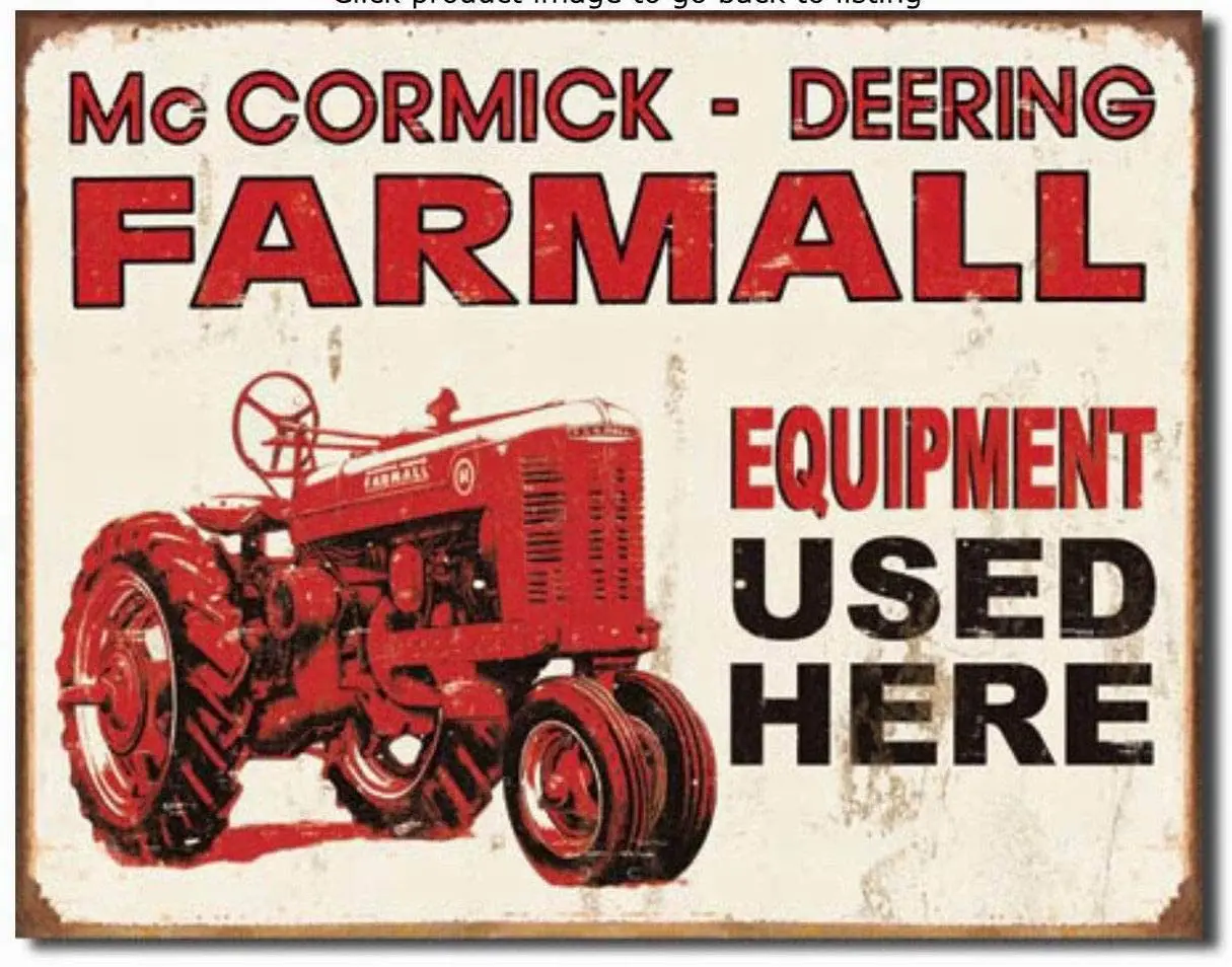 

Metal Signs Wall Decor Tin Sign Personalized 8x12 Vintage Retro Farmall Users here Tractor Farm Home Garage