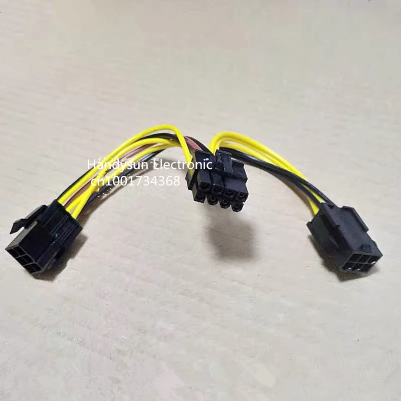 

1Pcs Graphics card Dual 6Pin Female To 8Pin Male GPU/CPU PCI-E Power Adapte 2X6pin to 8pin Y Splitter 18AWG Power Supply Cable