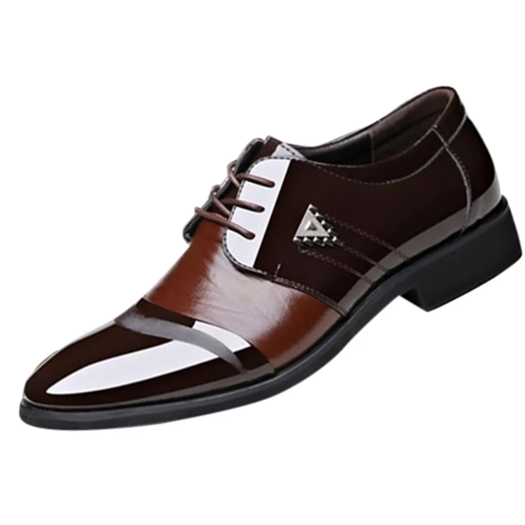 

Nice Formal Shoes Men Cow Leather Dress Shoes Genuine Retro Pointed Toe Male Footwear lace-up Plus Size 38-57 Mar22