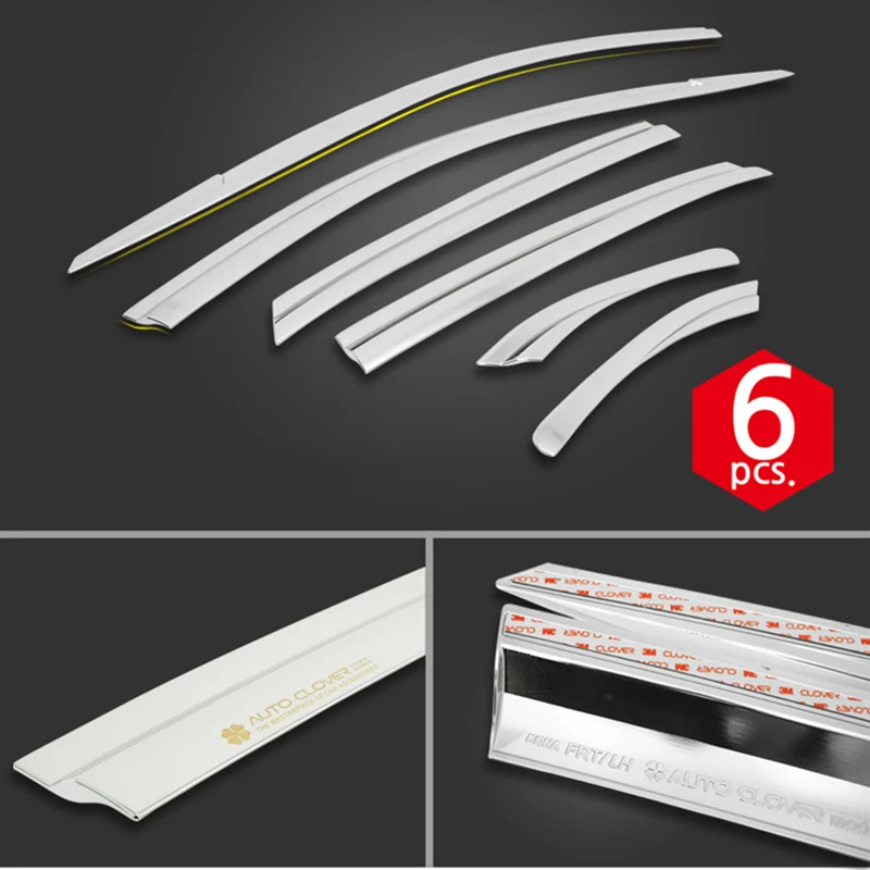 

Use For BMW X5 G05 2019 2020 2021 Year 6 Pcs Windows Visor Body Kit Side Door Accessories Electroplated Parts Rain Sun Shield