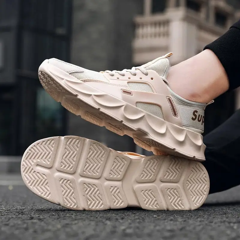 

Korean Version 2021 Hot Sale Four Seasons Running Shoes Men Lace-up Athletic Trainers Sports Shoes Men Outdoor Walking Sneakers