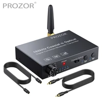 prozor 192khz coaxial to optical optical to coaxial dac audio converter bluetooth compatible transmitter with aptx low latency