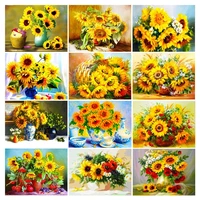 sunflowers scenery 5d diy full square and round diamond painting embroidery cross stitch kit wall art club home bedroom decor