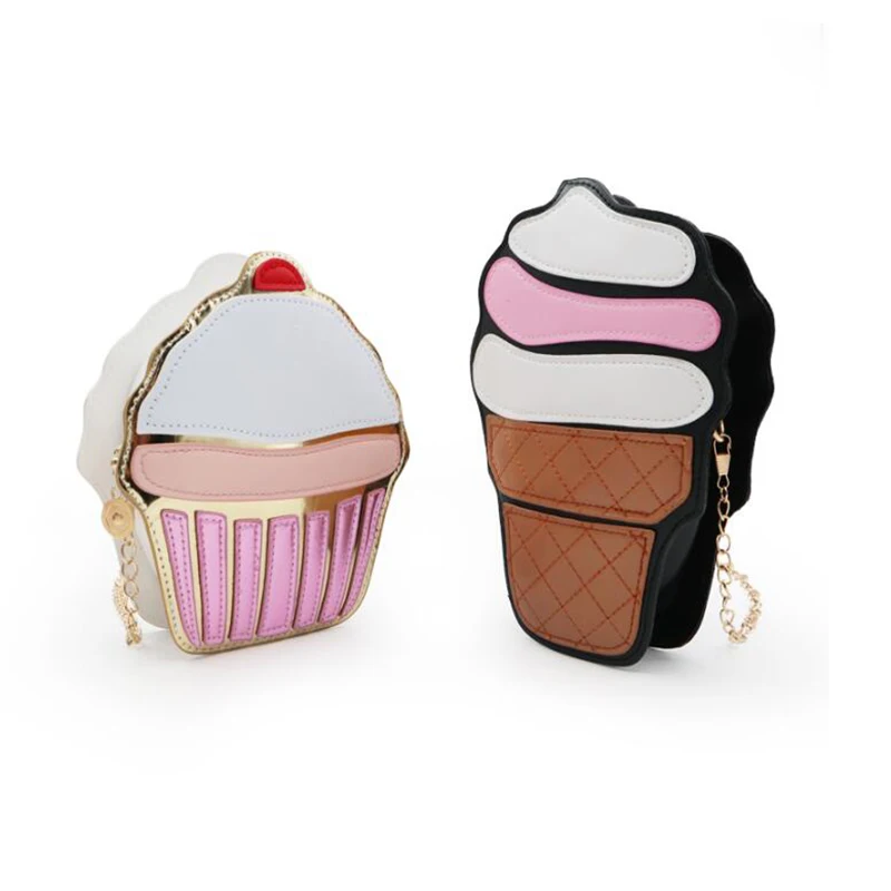 2021 и принтом в виде мороженого кекс женская сумка из искусственной кожи