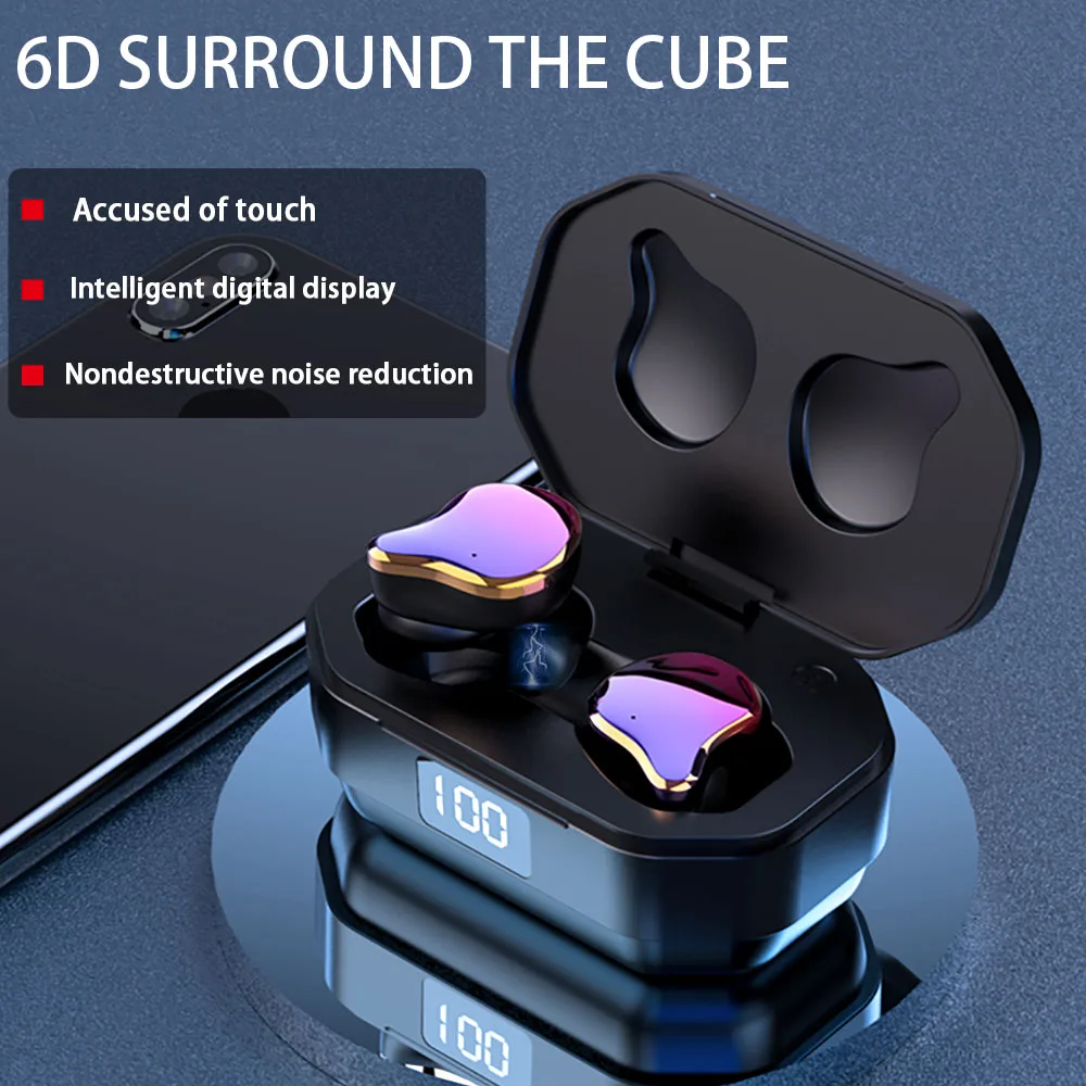 QCR G01 беспроводные наушники 5,0 TWS Bluetooth наушники настоящие беспроводные стерео наушники спортивные наушники с микрофоном для зарядки