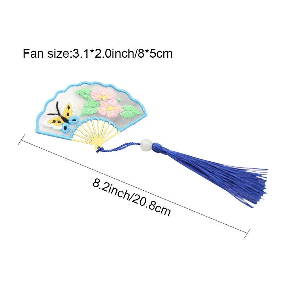 

Starter Kit BookMark Tassel Embroidery Kit DIY Sewing Craft Kit Stamped Threads Tools Handwork Ribbon Painting Embroidery Hoop