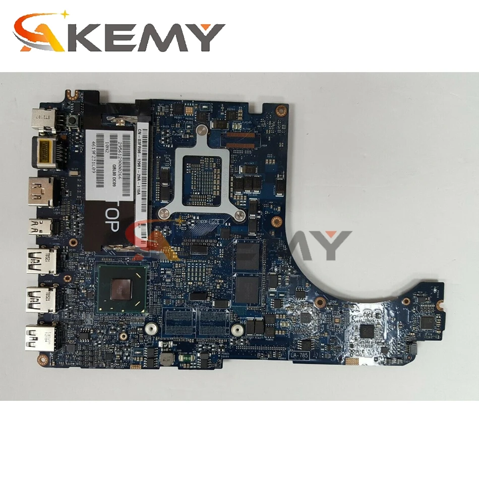 Akemy 03FR96 3FR96 LA-7851P для DELL XPS15 L521X материнская плата ноутбука i5-3210M HM76 DDR3 тестирование |