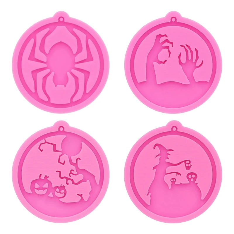 

Блестящие глянцевые силиконовые формы для смолы, искусственная форма для Хэллоуина, «сделай сам», подвеска для ключей, украшения из эпоксид...