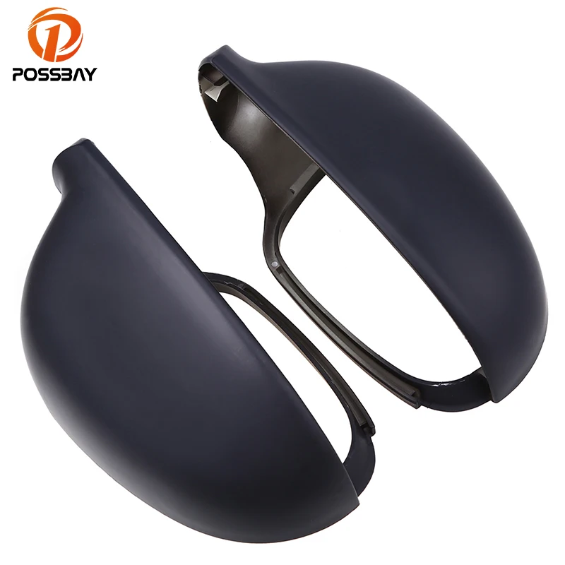 Крышки автомобильных зеркал POSSBAY для VW Golf/R32/GTI/Rabbit 2006 2007 2009 матовая черная крышка