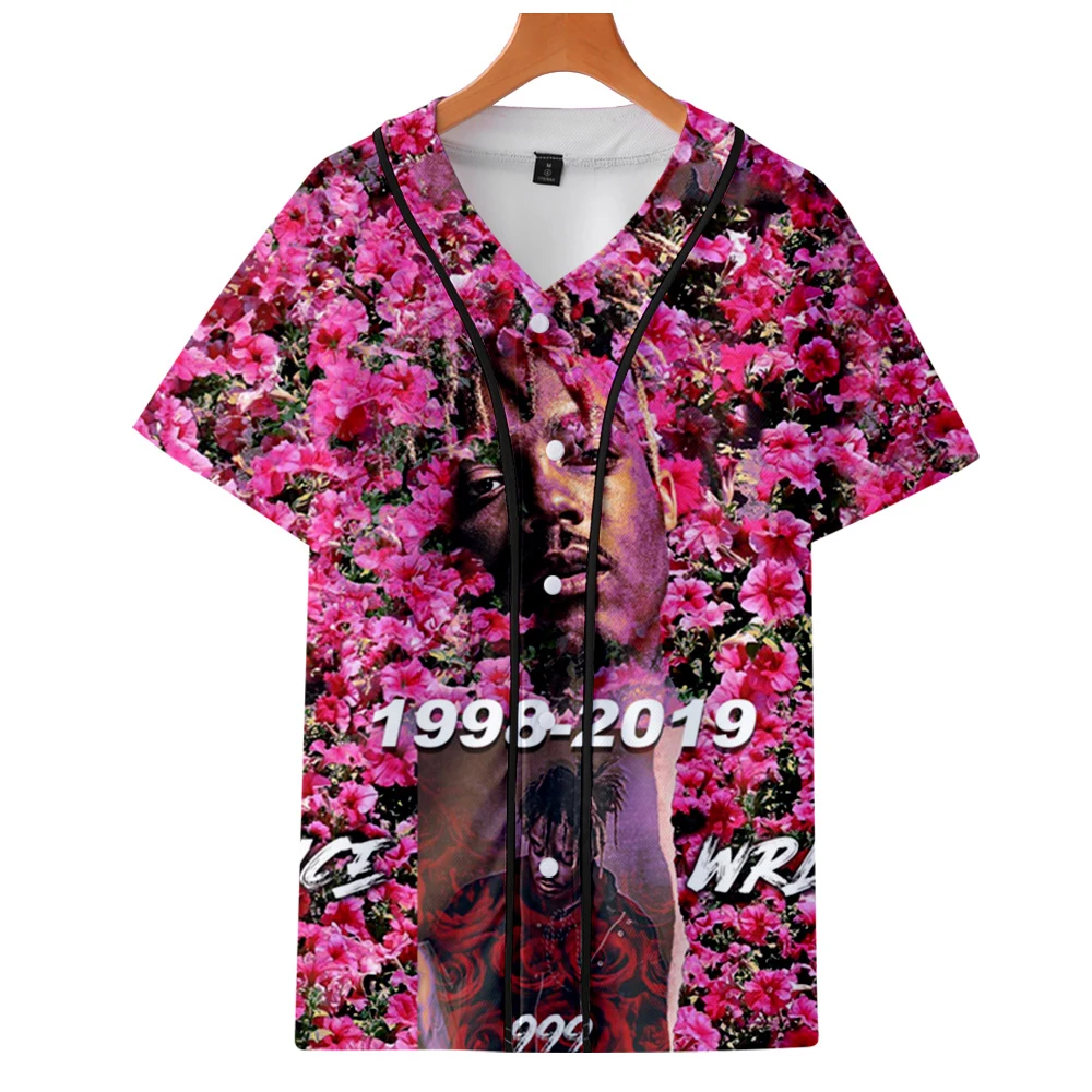 

Frdun Tommy 2019 R.I.P. American Rapper Juice WRLD 3D Print Short sleeve baseball uniform Men/Women Casual jacket Clothes