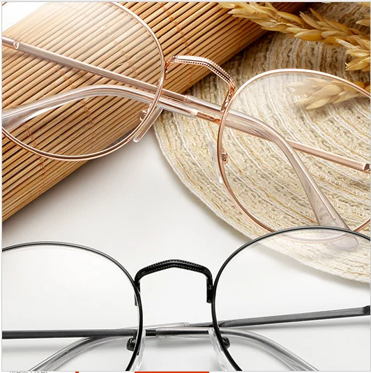 Модные классические очки унисекс в металлической оправе женские круглые